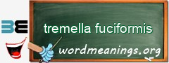 WordMeaning blackboard for tremella fuciformis